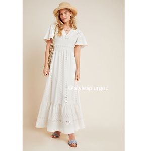 NWT 🎉HOST PICK🎉 ⭐️Top Rated⭐️ ANTHRO Rochelle Eyelet Dress size small